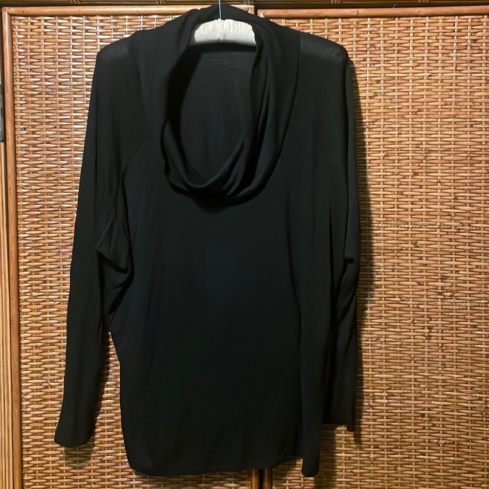 Calypso St Barth black rayon blend cowl neck top size M oversized style EUC